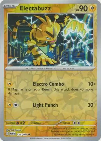 Electabuzz 125/165 (SV: Scarlet & Violet 151)  - Reverse Holofoil