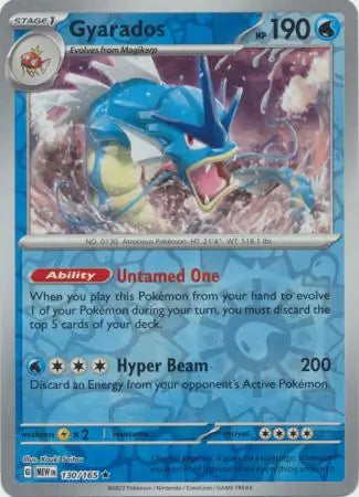 Gyarados 130/165 (SV: Scarlet & Violet 151)  - Reverse Holofoil
