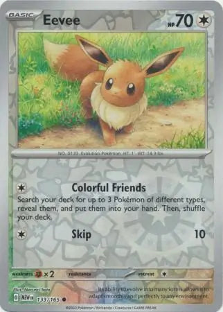 Eevee 133/165 (SV: Scarlet & Violet 151)  - Reverse Holofoil