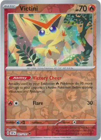 Victini 021/191 (SV08: Surging Sparks)  - Reverse Holofoil