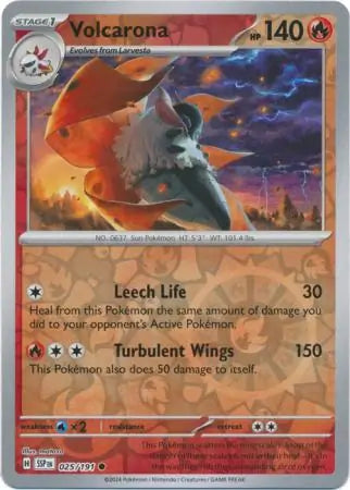 Volcarona 025/191 (SV08: Surging Sparks)  - Reverse Holofoil
