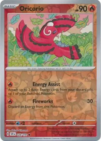 Oricorio 026/191 (SV08: Surging Sparks)  - Reverse Holofoil