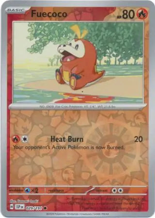Fuecoco 029/191 (SV08: Surging Sparks)  - Reverse Holofoil