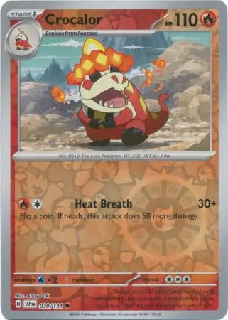 Crocalor 030/191 (SV08: Surging Sparks)  - Reverse Holofoil