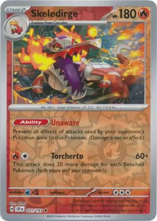 Skeledirge 031/191 (SV08: Surging Sparks)  - Reverse Holofoil