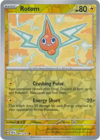 Rotom 061/191 (SV08: Surging Sparks)  - Reverse Holofoil
