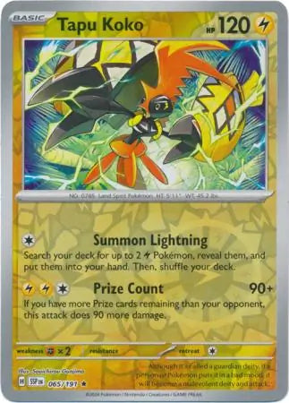 Tapu Koko 065/191 (SV08: Surging Sparks)  - Reverse Holofoil