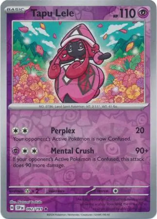 Tapu Lele 092/191 (SV08: Surging Sparks)  - Reverse Holofoil