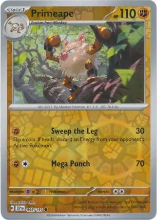 Primeape 099/191 (SV08: Surging Sparks)  - Reverse Holofoil
