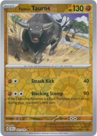 Paldean Tauros 101/191 (SV08: Surging Sparks)  - Reverse Holofoil