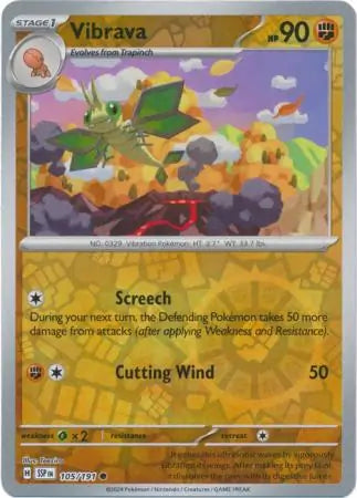 Vibrava 105 191 105/191 (SV08: Surging Sparks)  - Reverse Holofoil