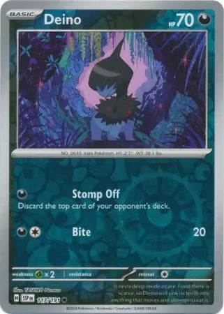 Deino 117/191 (SV08: Surging Sparks)  - Reverse Holofoil