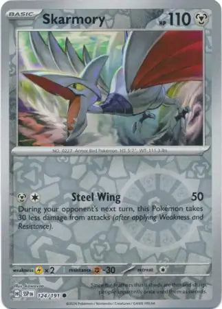 Skarmory 124/191 (SV08: Surging Sparks)  - Reverse Holofoil