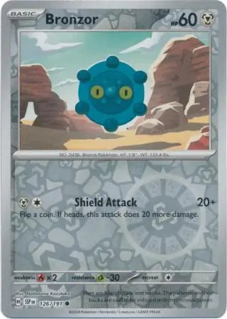 Bronzor 126/191 (SV08: Surging Sparks)  - Reverse Holofoil