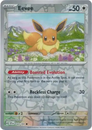 Eevee 143/191 (SV08: Surging Sparks)  - Reverse Holofoil