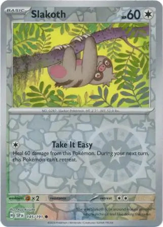 Slakoth 145 191 145/191 (SV08: Surging Sparks)  - Reverse Holofoil
