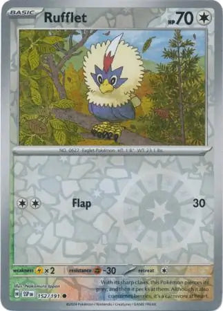 Rufflet 152/191 (SV08: Surging Sparks)  - Reverse Holofoil