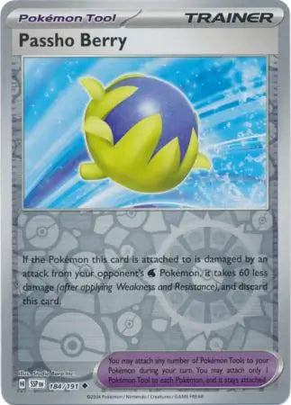 Passho Berry 184/191 (SV08: Surging Sparks)  - Reverse Holofoil