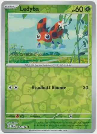 Ledyba 002/142 (SV07: Stellar Crown)  - Reverse Holofoil