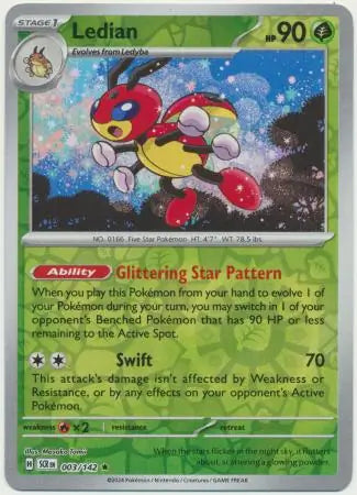 Ledian 003/142 (SV07: Stellar Crown)  - Reverse Holofoil