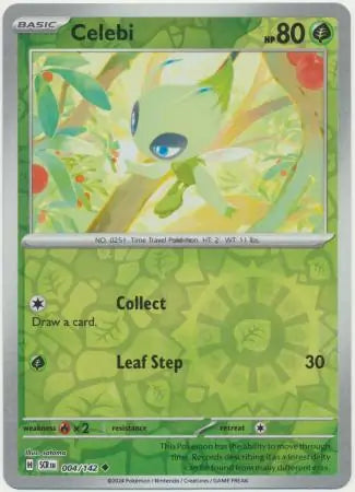 Celebi 004/142 (SV07: Stellar Crown)  - Reverse Holofoil