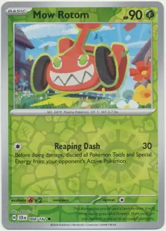 Mow Rotom 008/142 (SV07: Stellar Crown)  - Reverse Holofoil