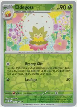 Eldegoss 011/142 (SV07: Stellar Crown)  - Reverse Holofoil