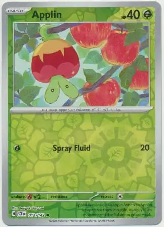 Applin 012/142 (SV07: Stellar Crown)  - Reverse Holofoil
