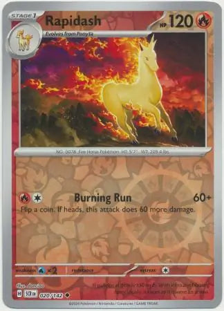 Rapidash 020/142 (SV07: Stellar Crown)  - Reverse Holofoil