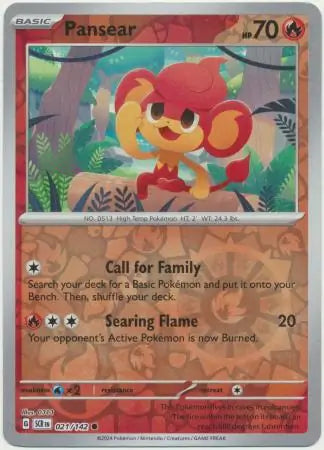 Pansear 021/142 (SV07: Stellar Crown)  - Reverse Holofoil
