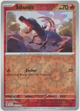 Salandit 023/142 (SV07: Stellar Crown)  - Reverse Holofoil