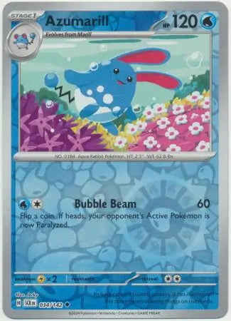 Azumarill 034/142 (SV07: Stellar Crown)  - Reverse Holofoil
