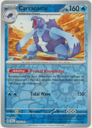 Carracosta 038/142 (SV07: Stellar Crown)  - Reverse Holofoil