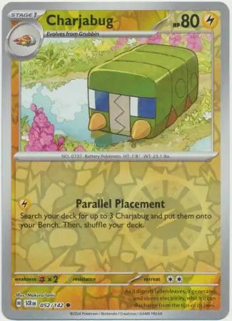 Charjabug 052/142 (SV07: Stellar Crown)  - Reverse Holofoil