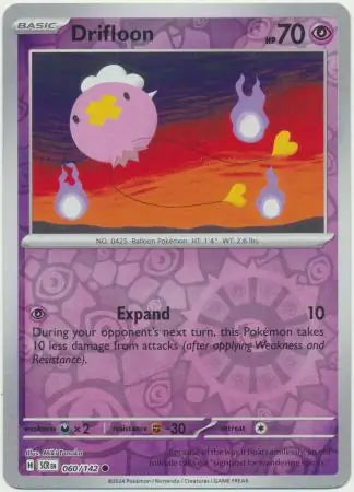 Drifloon 060/142 (SV07: Stellar Crown)  - Reverse Holofoil