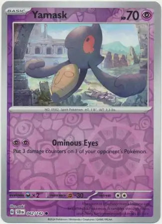 Yamask 062/142 (SV07: Stellar Crown)  - Reverse Holofoil
