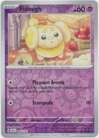 Fidough 066/142 (SV07: Stellar Crown)  - Reverse Holofoil