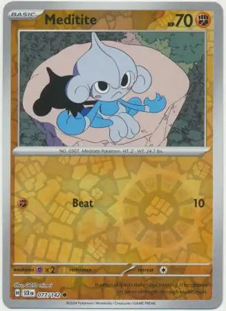 Meditite 077/142 (SV07: Stellar Crown)  - Reverse Holofoil