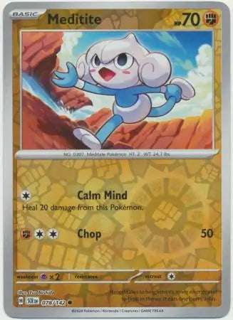Meditite 078/142 (SV07: Stellar Crown)  - Reverse Holofoil