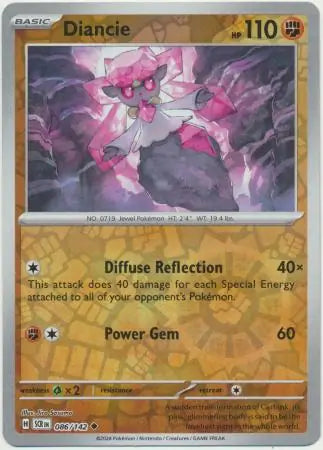 Diancie 086/142 (SV07: Stellar Crown)  - Reverse Holofoil