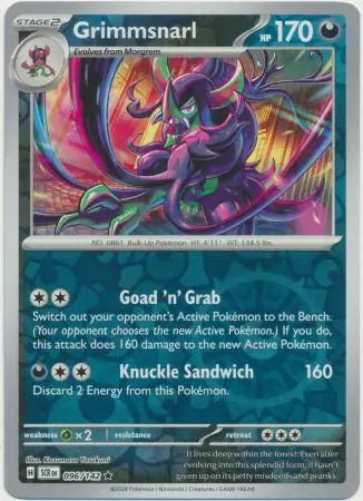 Grimmsnarl 096/142 (SV07: Stellar Crown)  - Reverse Holofoil