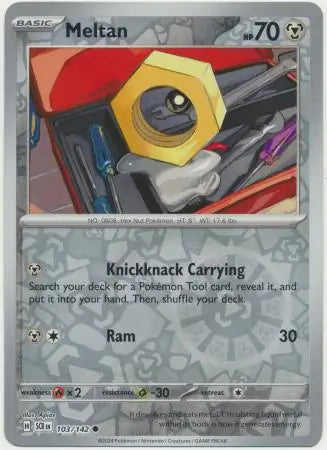 Meltan 103/142 (SV07: Stellar Crown)  - Reverse Holofoil