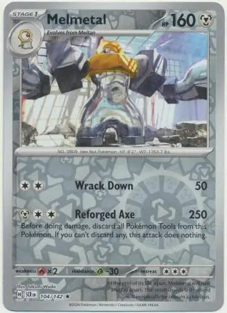 Melmetal 104/142 (SV07: Stellar Crown)  - Reverse Holofoil