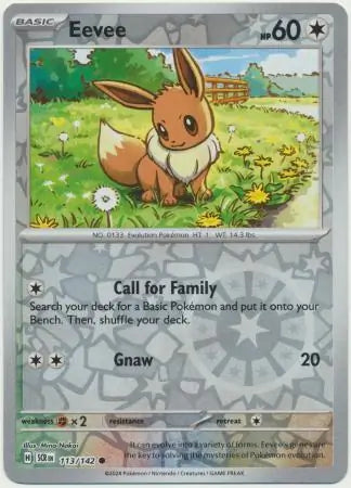 Eevee 113/142 (SV07: Stellar Crown)  - Reverse Holofoil