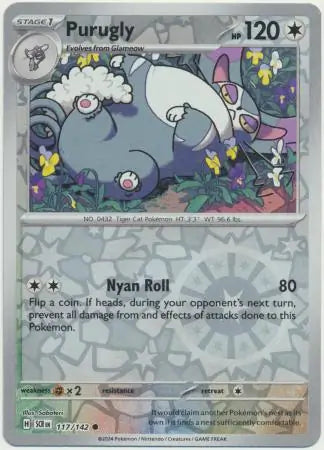 Purugly 117/142 (SV07: Stellar Crown)  - Reverse Holofoil