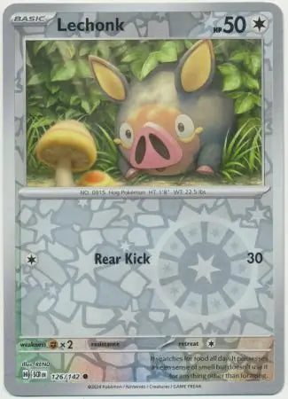 Lechonk 126/142 (SV07: Stellar Crown)  - Reverse Holofoil