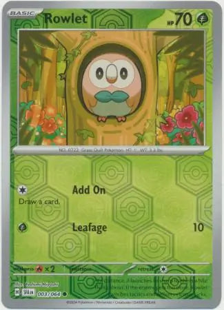 Rowlet 003/064 (SV: Shrouded Fable)  - Reverse Holofoil
