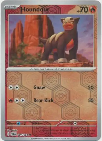 Houndour 007/064 (SV: Shrouded Fable)  - Reverse Holofoil