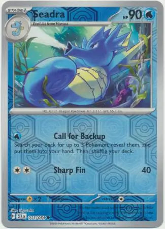 Seadra 011/064 (SV: Shrouded Fable)  - Reverse Holofoil