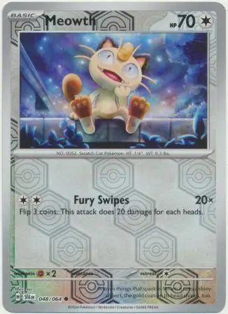 Meowth 048/064 (SV: Shrouded Fable)  - Reverse Holofoil